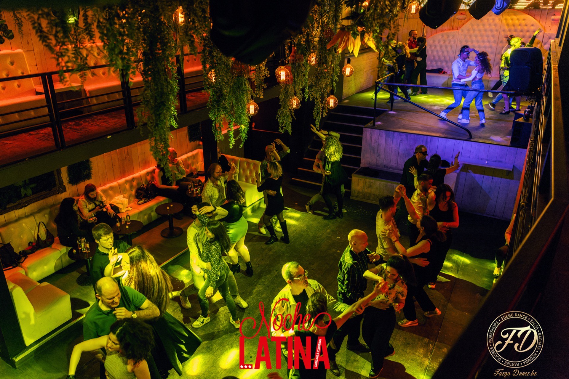 Dance floor atmosphere from above